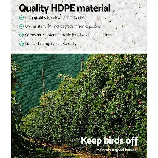 Instahut 195gsm Sun Shade Cloth 90% Shadecloth Sail Roll Mesh Outdoor 1.83x30m 6 Instahut 195gsm Sun Shade Cloth 90% Shadecloth Sail Roll Mesh Outdoor 1.83x30m - Image 6