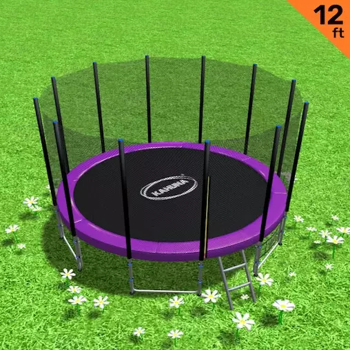 Kahuna Blizzard 12ft Trampoline With Net -Purple 2 Kahuna Blizzard 12ft Trampoline With Net -Purple - Image 2