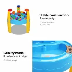 Keezi Kids Outdoor Umbrella Sand And Water Table Play Set Toys Beach Sandpit -Outdoor Living Sales Store ETAtYThDO6sXVJnARrSWswT04
