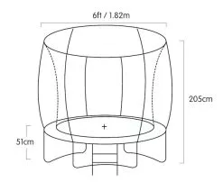 Trampoline Kahuna 6ft With Basketball Set - Green -Outdoor Living Sales Store EUWDzXiZChfeGU 8m41A Tlk4