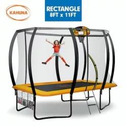 Kahuna Trampoline 8 Ft X 11 Ft Rectangular With Basketball Set -Outdoor Living Sales Store ElaVVryMPozbYGjlsZSxFbmwo