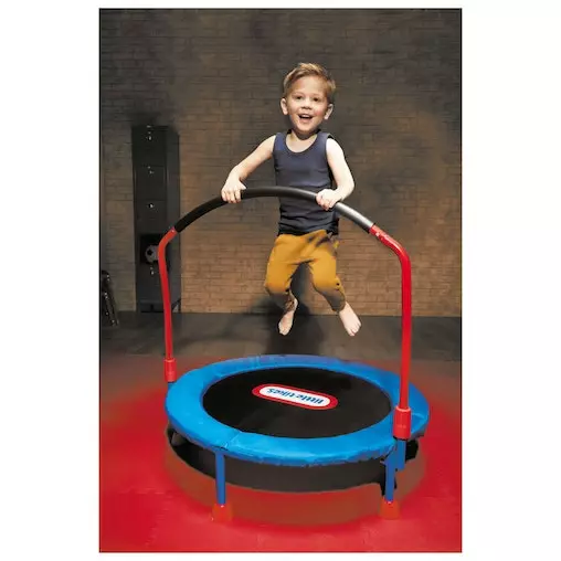 Little Tikes 3' Easy Store Folding Indoor Trampoline W/ Bar Fun Toy Kids/Toddler 2 Little Tikes 3' Easy Store Folding Indoor Trampoline W/ Bar Fun Toy Kids/Toddler - Image 2