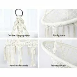 Gardeon Hammock Chair Swing Bed Relax Rope Portable Outdoor Hanging Indoor 124CM -Outdoor Living Sales Store FL7UjKVEV6UW04Pf6plBaGN4k