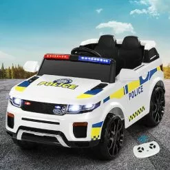 Rigo Ride On Car Kids Electric Patrol Police Toy Cars12V White -Outdoor Living Sales Store FUJl0T3pycq1bqHLXm9M5Mr1E