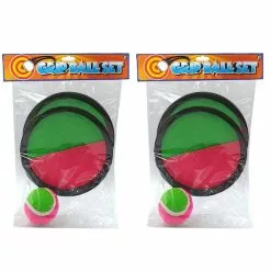 Unbranded 2x Grip Ball/18.5cm Pads Set 5+ Kids/Children Catch Play Outdoor Game Sports Toy