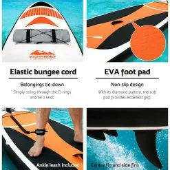 Weisshorn Stand Up Paddle Board 335cm Inflatable 11ft SUP Surfboard Paddleboard Kayak -Outdoor Living Sales Store G6sFrs9ctY JCiQQywsjJ45ts