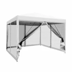 Outdoor Living Sales Store 12 Instahut Gazebo Pop Up Marquee 3x3 Mesh Outdoor Gazebos White