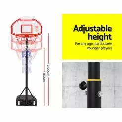 Everfit Pro Portable Basketball Stand System Hoop Height Adjustable Net Ring -Outdoor Living Sales Store HUcohjK2zcnnsGBoiUCu 4ypk