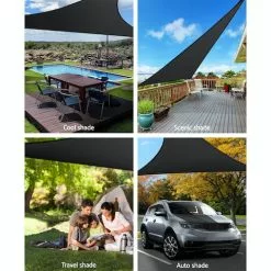 Instahut Sun Shade Sail Cloth Shadecloth Outdoor Canopy 5x5x5m -Outdoor Living Sales Store Hd65sykPy49AByWY6arvvCH78