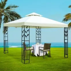 Instahut Gazebo Marquee Tent Wedding Gazebos White 3x3m 13 Instahut Gazebo Marquee Tent Wedding Gazebos White 3x3m -Outdoor Living Sales Store HlSDFZ TA41l g uNU7B7l994