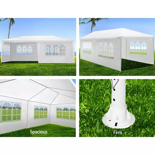 Instahut Outdoor Pop Up Gazebo 3x6 - White 5 Instahut Outdoor Pop Up Gazebo 3x6 - White - Image 5