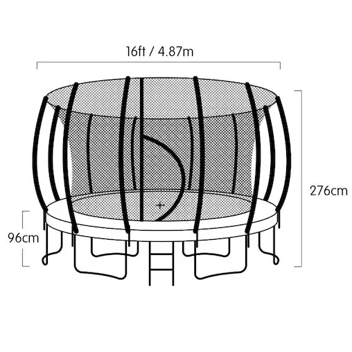 Kahuna Trampoline 16ft With Basketball Set - Rainbow 14 Kahuna Trampoline 16ft With Basketball Set - Rainbow - Image 14