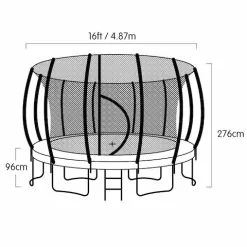 Trampoline Kahuna Classic 16ft Round - Rainbow -Outdoor Living Sales Store IKdLGGLamzjx4EFMh2cgL7dQI