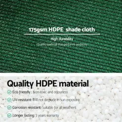 Instahut 70% Sun Shade Cloth Shadecloth Sail Roll Mesh Outdoor 175gsm 3.66x20m Grey -Outdoor Living Sales Store IKw CxKSCHudQSFGkYmRbSb1w