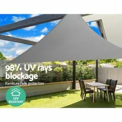Instahut Sun Shade Sail Cloth Shadecloth Rectangle 4x4x5.7m -Outdoor Living Sales Store IOGpo2vg 53AzbMCep482Vmeg 1