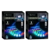 2x Sansai 3m USB Powered RGB LED Strip Light Monitor Backlight W/ Remote Control