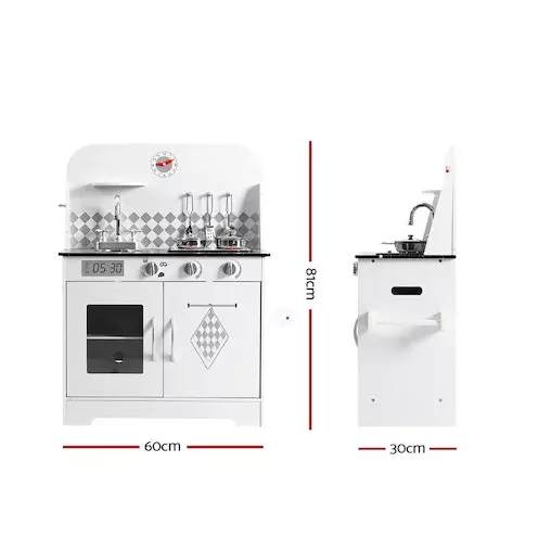 Keezi Kids Kitchen Set Pretend Play Wooden Toys Cooking Cookware Childrens Toy 2 Keezi Kids Kitchen Set Pretend Play Wooden Toys Cooking Cookware Childrens Toy - Image 2