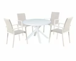 Jette Quick Dry 5 Piece Dining (White)