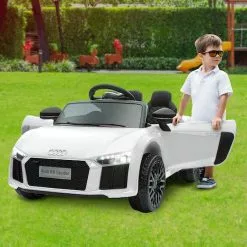 KlikA R8 Spyder Audi Licensed Kids Electric Ride On Car Remote Control White -Outdoor Living Sales Store JP9Qo330QMQRFGlMzMrwC8Js