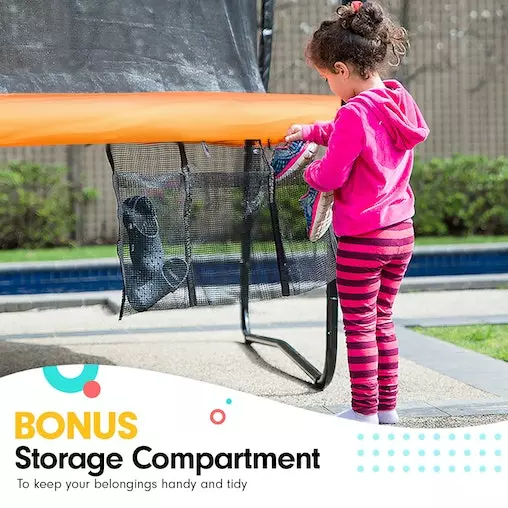 Trampoline Kahuna 8 Ft With Basketball Set - Orange 8 Trampoline Kahuna 8 Ft With Basketball Set - Orange - Image 8