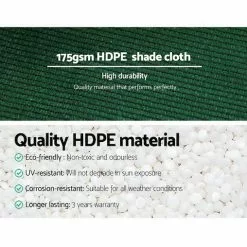 Instahut 70% Sun Shade Cloth Shadecloth Sail Garden 175gsm 3.66x10m -Outdoor Living Sales Store Jb E00r yL0f3znneQ8lNxpRQ