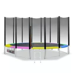 Kahuna Blizzard 14ft Trampoline With Net - Rainbow