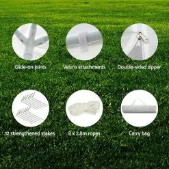 Instahut Gazebo 3x6 Outdoor Marquee Gazebos Wedding Camping Tent 8 Panel -Outdoor Living Sales Store K6kU57jw3ARjUGEVdl3jJuWCs