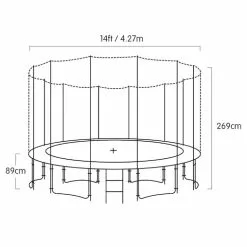 Kahuna Blizzard 14ft Trampoline With Basketball Set - Rainbow -Outdoor Living Sales Store KZRYfkvYMw S7n8XfbajgD Is 1