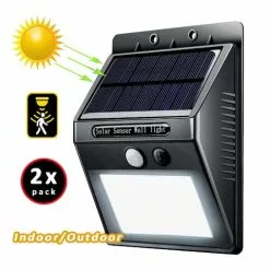 2x Sansai Wall Motion Sensor Solar Rechargeable LED Indoor/Outdoor/Garden Lights -Outdoor Living Sales Store KiATKY8JDPAt6t0vTgew8XIM