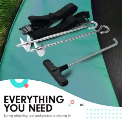 Trampoline Kahuna 10ft With Basketball Set - Green -Outdoor Living Sales Store L2U2iSt2Lk203JXX0DHdwHJN8