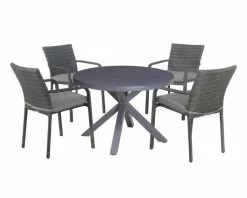 Larache-Jette 5 Piece Round Dining Setting