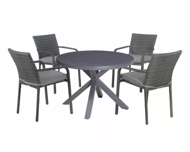 Larache-Jette 5 Piece Round Dining Setting 1 Larache-Jette 5 Piece Round Dining Setting