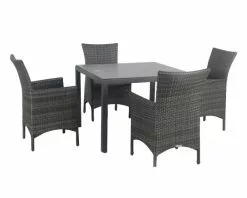 Larache Tub-Boston 5 Piece Dining Setting