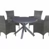 Larache Tub-Jette 5 Piece Round Dining Setting