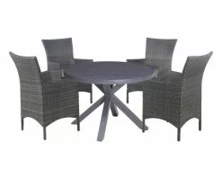 Larache Tub-Jette 5 Piece Round Dining Setting