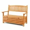 Outdoor Storage Bench Box Wooden Garden Chair 2 Seat Toy Tool Sheds Chest Patio Furniture Gardeon