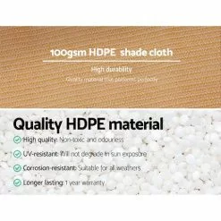 Instahut 50% Sun Shade Cloth Shadecloth Sail Roll Mesh Outdoor 100gsm 1.83x10m -Outdoor Living Sales Store LMkKd4y76MaquYgDv5CwXioYY