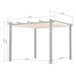 Alice's Garden CONDATE 3X3m Ecru Semi-Permanent Aluminium Gazebo 15 Alice's Garden CONDATE 3X3m Ecru Semi-Permanent Aluminium Gazebo -Outdoor Living Sales Store M38VBGB77w7WemX9mWIaHrx1w