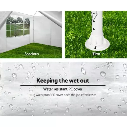 Instahut Gazebo 3x3 Outdoor Marquee Gazebos Wedding Camping Tent 4 Panel 5 Instahut Gazebo 3x3 Outdoor Marquee Gazebos Wedding Camping Tent 4 Panel - Image 5