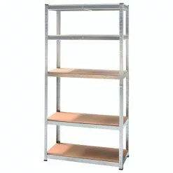 Kartrite 5 Shelf Adjustable Storage Rack Work Table Galvanized Steel 180x90cm