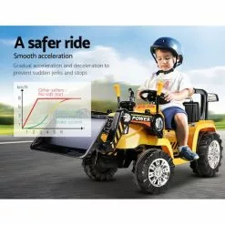 Kids Ride On Car Electric Cars Toys Bulldozer Loader Digger Tractor Excavator Toy Rigo -Outdoor Living Sales Store MfuouZL9CU 177OMRguQZNd9w