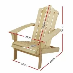 Gardeon Outdoor Sun Lounge Beach Chairs Table Setting Wooden Adirondack Patio Chair -Outdoor Living Sales Store MnuEGSbYSEEMq7KqiqgbQoCXY