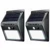 2x Sansai Wall Motion Sensor Solar Rechargeable LED Indoor/Outdoor/Garden Lights