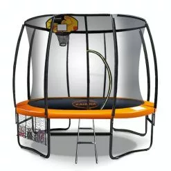 Trampoline Kahuna 10ft With Basketball Set - Orange