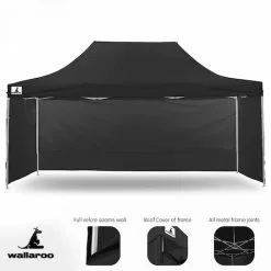 Gazebo Tent Marquee 3x4.5m PopUp Outdoor Wallaroo Black 20 Gazebo Tent Marquee 3x4.5m PopUp Outdoor Wallaroo Black -Outdoor Living Sales Store N xfNA4T4Ig f4KntzD9MVYNw