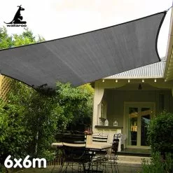Wallaroo Outdoor Sun Shade Sail Canopy Grey Square 6 X 6M 11 Wallaroo Outdoor Sun Shade Sail Canopy Grey Square 6 X 6M -Outdoor Living Sales Store Np3ePYB ZRNXpp630NQD58ZxU