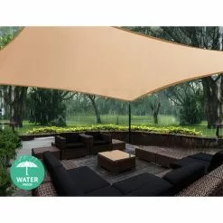 Instahut Waterproof Shade Sail Cloth Shadecloth Rectangle Sand Sun Canopy 4x5m 11 Instahut Waterproof Shade Sail Cloth Shadecloth Rectangle Sand Sun Canopy 4x5m -Outdoor Living Sales Store OYytgstSRueVIA8udHPvJuf64