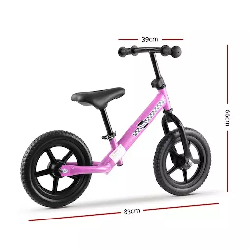 Rigo Kids Balance Bike Ride On Toys Push Bicycle Wheels Toddler Baby 12" Bikes Pink 3 Rigo Kids Balance Bike Ride On Toys Push Bicycle Wheels Toddler Baby 12" Bikes Pink - Image 3