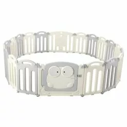 Keezi Baby Playpen 20 Panels Foldable Safety Gate Grey -Outdoor Living Sales Store OoI0WCPBsii7w kWmxGSxClvw