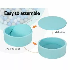 Keezi Ocean Foam Ball Pit With Balls 90x30cm Blue -Outdoor Living Sales Store OsA1YoV oTr8hKNpa6tL vnds